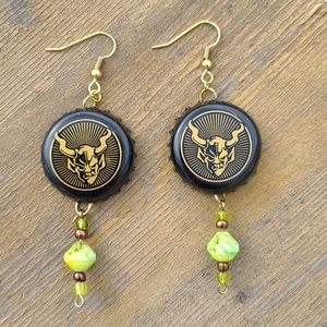 Stone Brewing Beer Bottle Cap Earrings